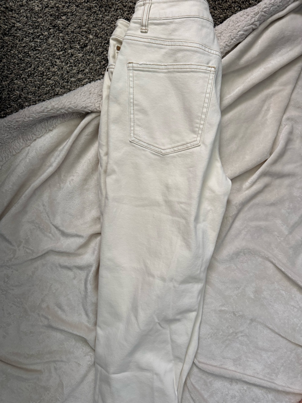 Cream High Rise Jeans - Picture 5 of 6